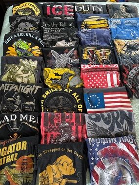 Nine Line Apparel 27 Graphic Patriotic American Tee Shirts Size Large